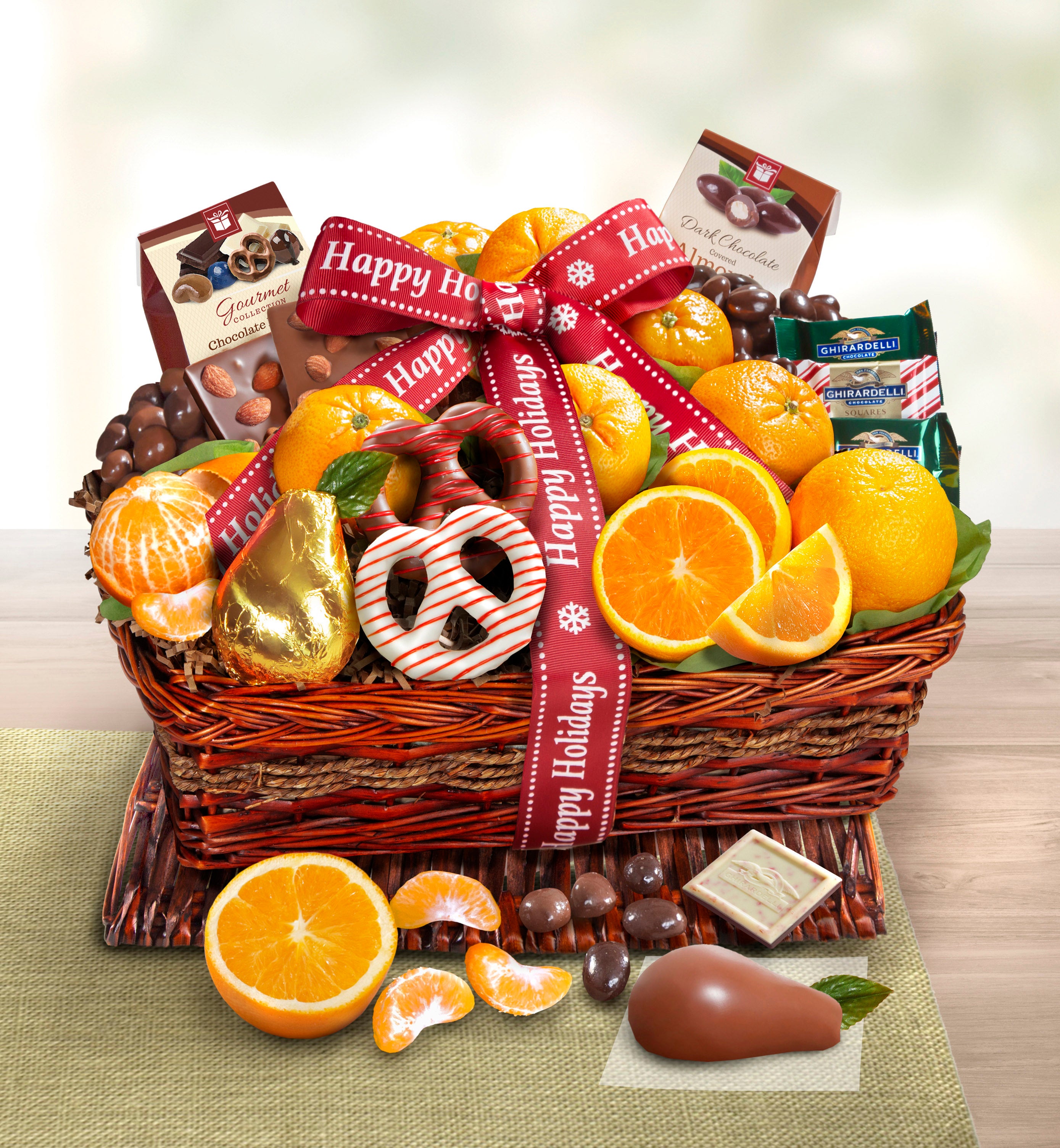 Yuletide Cheer Holiday Fruit & Sweets Basket